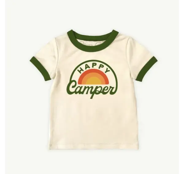 Vintage Happy Camper Youth Ringer Tee