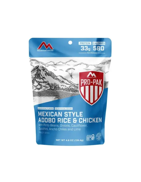 Mountain House Mexican Adobo Chicken Rice Freeze Dried Meal Ready in 10 Min - Image 3