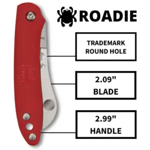 Spyderco Roadie Red Plain Edge Pocket Knife