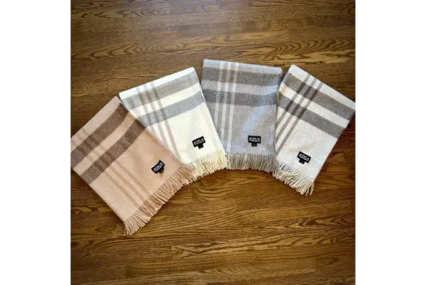 Alpaca Wool Checkered Throw Blanket - Soft & Warm by Alpaca Threadz - Image 3