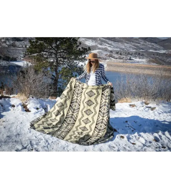 Soft Warm Alpaca Wool Blanket - Slate Gray by Alpaca Threadz