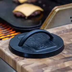 Lodge Cast Iron Burger Press - 6.25 Inch Heavy Duty Smash