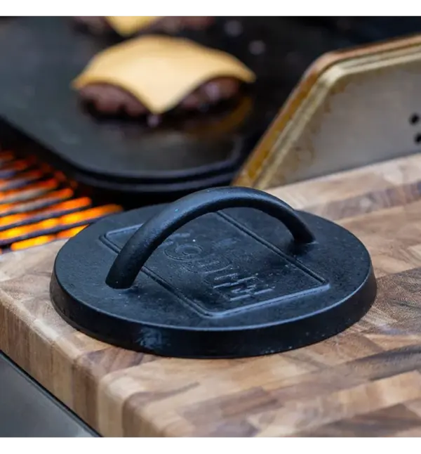 Lodge Cast Iron Burger Press - 6.25 Inch Heavy Duty Smash