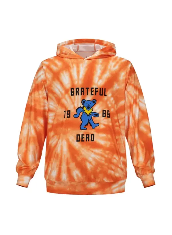 Men's Grateful Dead UPF Hoodie with Blue Bear Design - Image 3