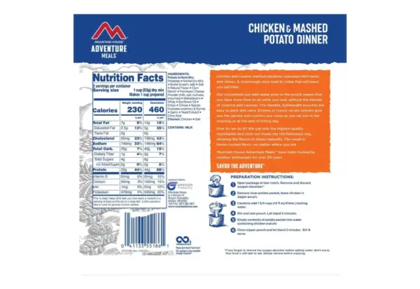 Mountain House Chicken Mashed Potatoes Ready in 10 Min Backpacking Meal - Image 3