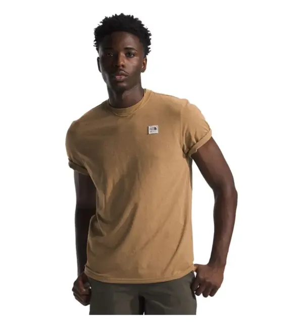 The North Face Men's Heritage Short Sleeve Tee - Heathered Patch Design - Image 3