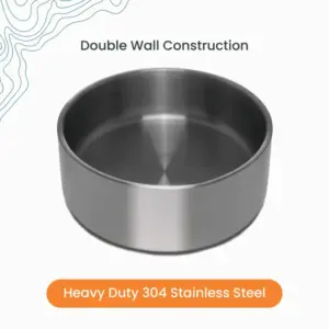 Durable Stainless Steel Dog Bowl Non-Slip Base | 4Knines