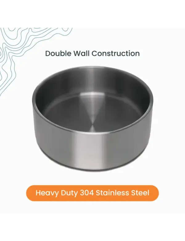 Durable Stainless Steel Dog Bowl Non-Slip Base | 4Knines