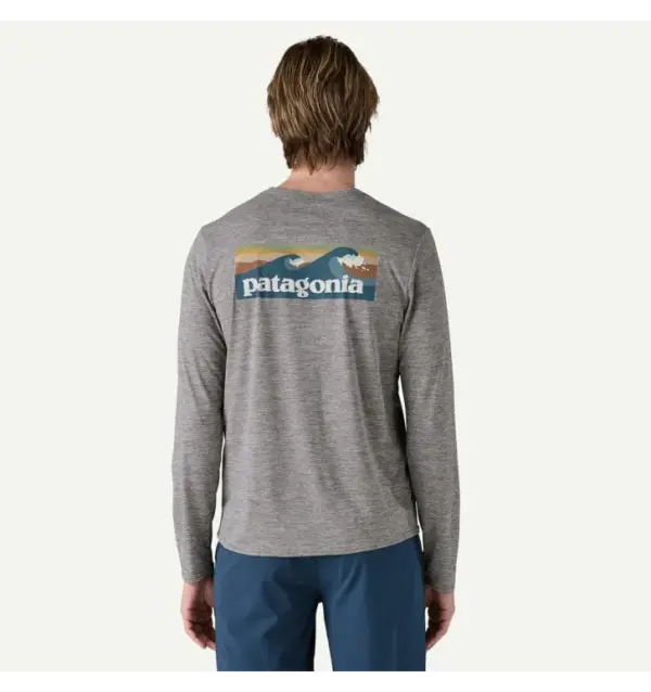 Patagonia Men's Cool Daily Graphic Long Sleeve Shirt - Waters Print - Image 3