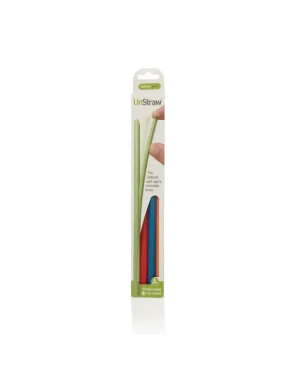 Humangear Reusable Silicone Straws - Travel 4-Pack
