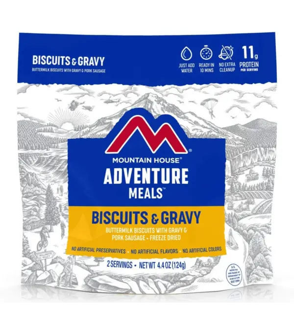 Mountain House Biscuits & Gravy Freeze-Dried Meal Pouch - Image 3