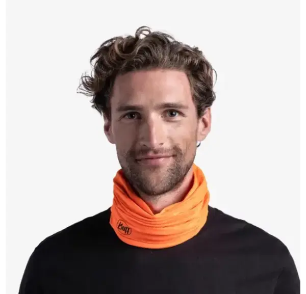Coolnet UV Buff Neck Gaiter in Hunter Orange - Sun Protection & Cooling - Image 3