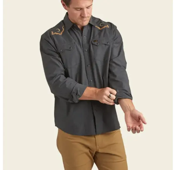 Howler Brothers Men's Tropical Snap Shirt: Waxing Culebra - Image 3