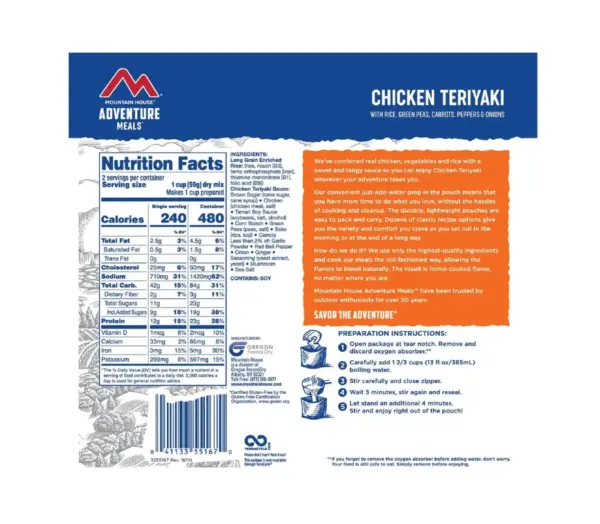 Mountain House Freeze Dried Chicken Teriyaki Rice Meal - Image 3