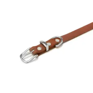 Molly And Stitch Leather Dog Collar - Sahara Cognac