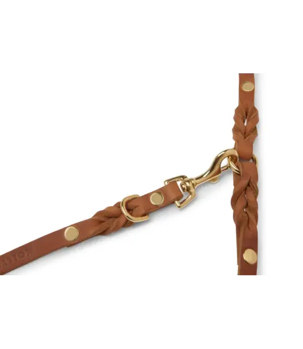 Adjustable Leather Dog Leash - Sahara Cognac by Molly And Stitch - Image 3