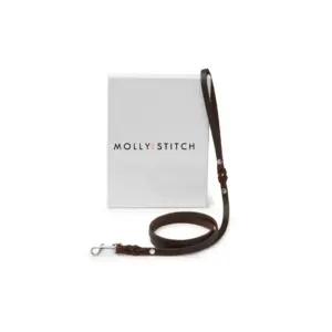 Molly And Stitch Leather Dog Leash - Classic Brown City Walk