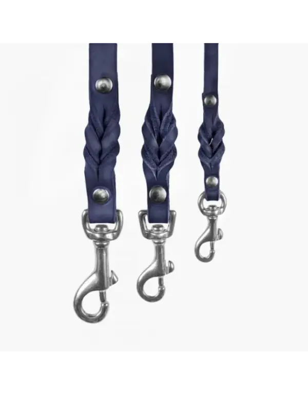 Molly And Stitch Adjustable Navy Blue Leather Dog Leash 2-Pack - Image 3