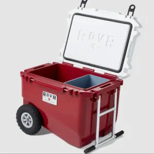 60 Quart Rolling Cooler by RovR RollR for Camping & Tailgating
