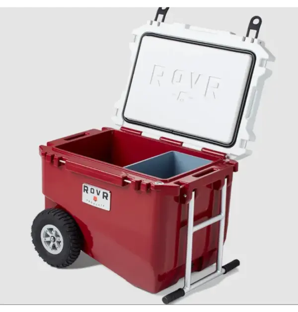 60 Quart Rolling Cooler by RovR RollR for Camping & Tailgating