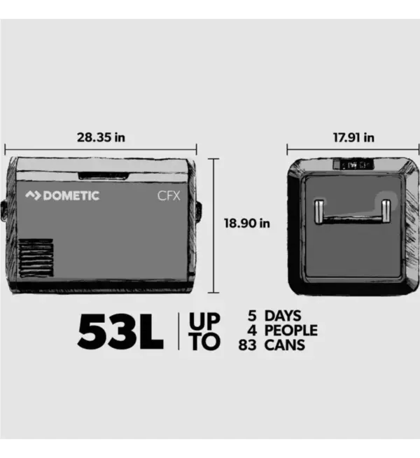 Dometic CFX3 45 Portable Fridge Protective Cover - Image 3