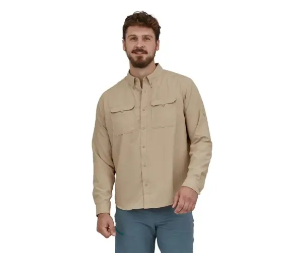 Patagonia Men's Long Sleeve Hiking Shirt for Outdoor Adventures - Image 3
