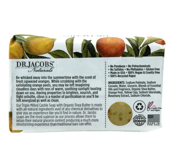 Dr. Jacobs Naturals Citrus Bar Soap - Refreshing Scent - Image 3