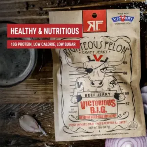 Righteous Felon Biggie Beef Jerky - Premium Smoked Meat Snack