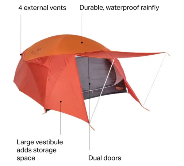 Marmot Halo 6-Person Weatherproof Family Tent