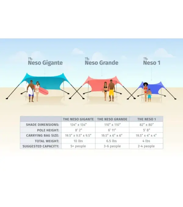 Neso XL Beach Canopy - Printed Sun Shelter Design - Image 3