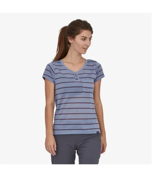 Patagonia Women's Capilene Cool Trail Bike Shirt - Moisture Wicking Henley - Image 3