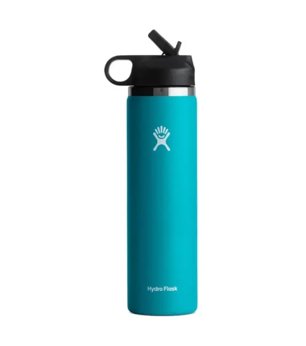 Hydro Flask 24oz Wide Mouth Water Bottle with Straw Lid - Insulated Stainless Steel