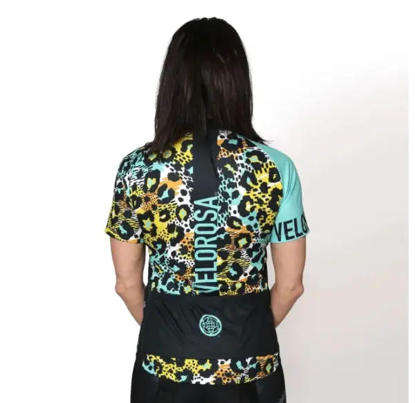 Velorosa Women's Cheetah Print Cycling Short Sleeve Shirt - Image 3
