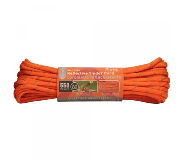 Fire Starter Paracord 550lb SOL - 30ft Survival Cord - Image 3