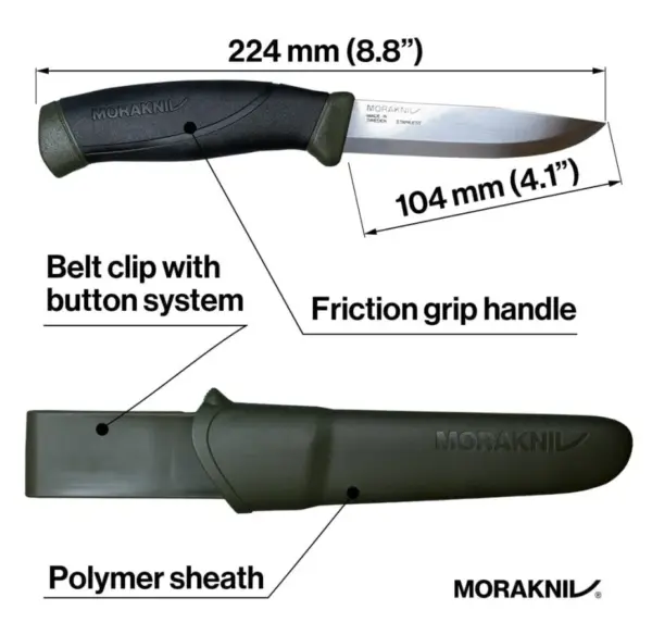 Morakniv Companion Stainless Steel Outdoor Knife - Image 3
