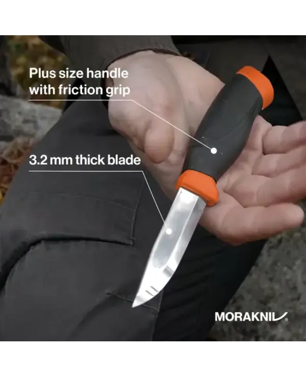 Morakniv Companion Heavy Duty Carbon Steel Knife Orange - Image 4