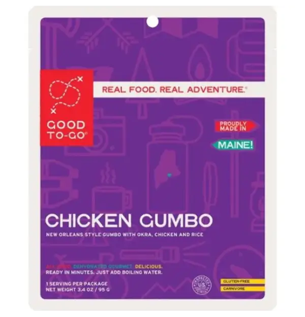 Good To-Go Chicken Gumbo Single Serve Meal - Dehydrated Camping Food - Image 3