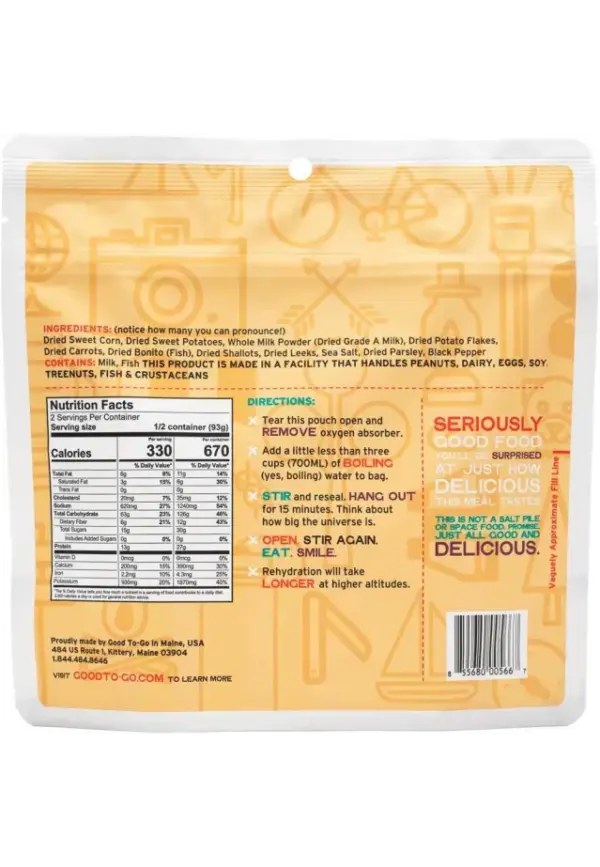 Good To Go Dehydrated New England Corn Chowder, Double Serving - Image 3