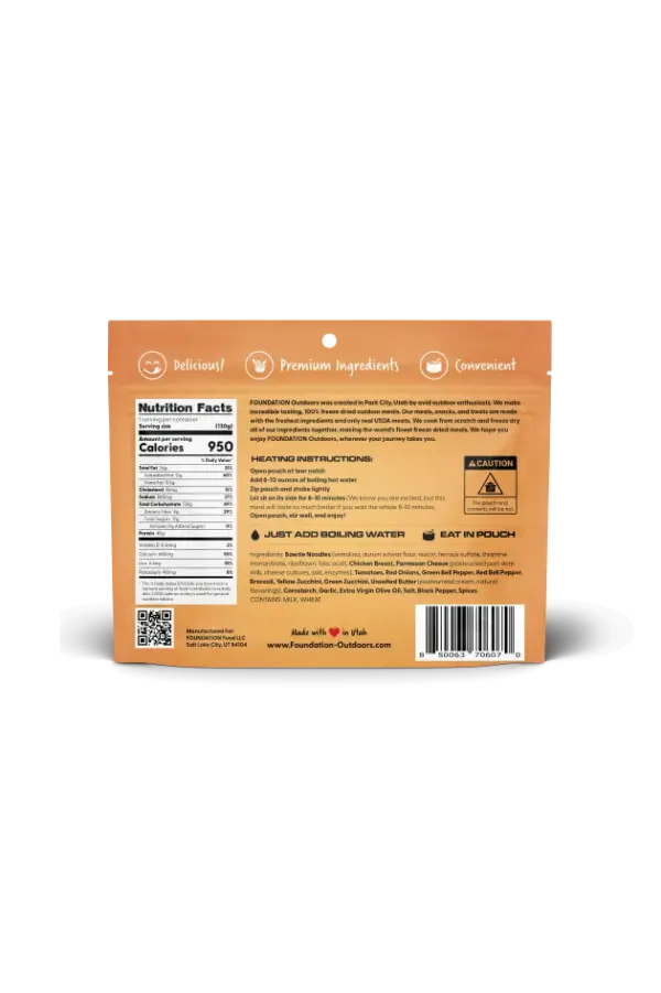 Chicken Pasta Primavera Meal by FOUNDATION Outdoors - Image 5