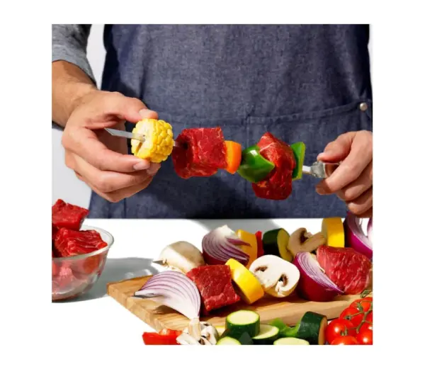 OXO 6-Piece Stainless Steel Grilling Skewers for BBQ - Image 4
