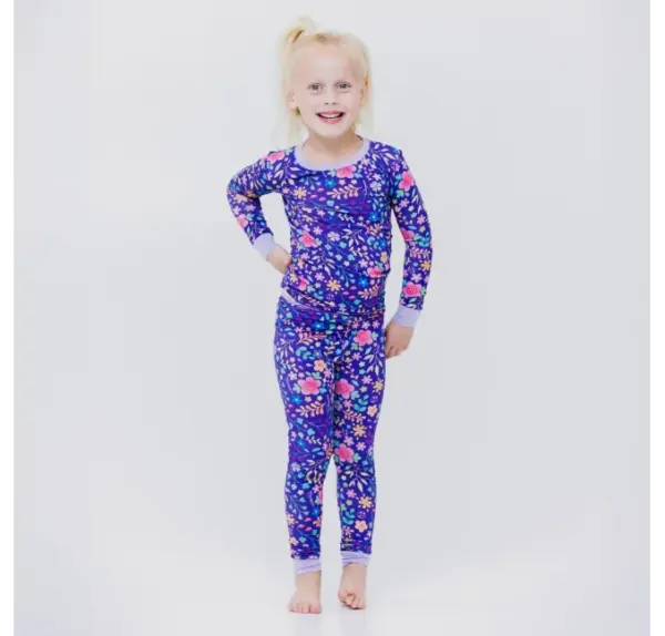 Women's Soft Floral Long Sleeve Pajamas Set - Image 4
