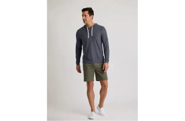 Men's Bamboo Cotton Hoodie - Soft Slub Pullover Freefly II - Image 4
