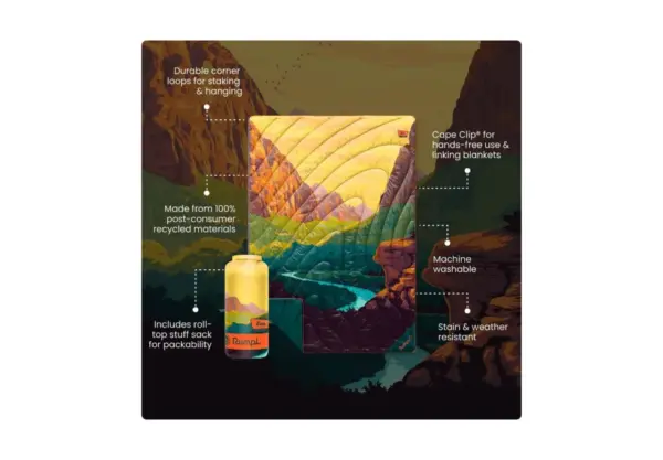 Rumpl Original Puffy Blanket: Packable Camping for Zion Parks - Image 4