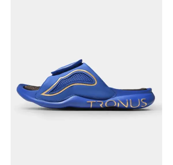 Tronus Mens Recovery Slides - Comfortable Luxe Sports Sandals Midnight - Image 4