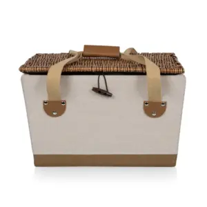 Picnic Time Lemongrove Basket for Two with Bees & Lemons Design