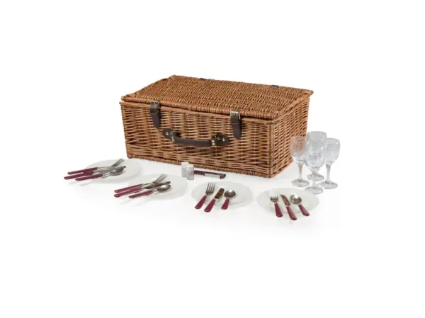 Newbury Wicker Picnic Basket Set by Picnic Time - Image 4