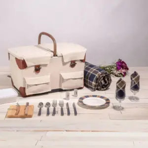 Pioneer Picnic Basket - Insulated, Spacious Outdoor Dining Set