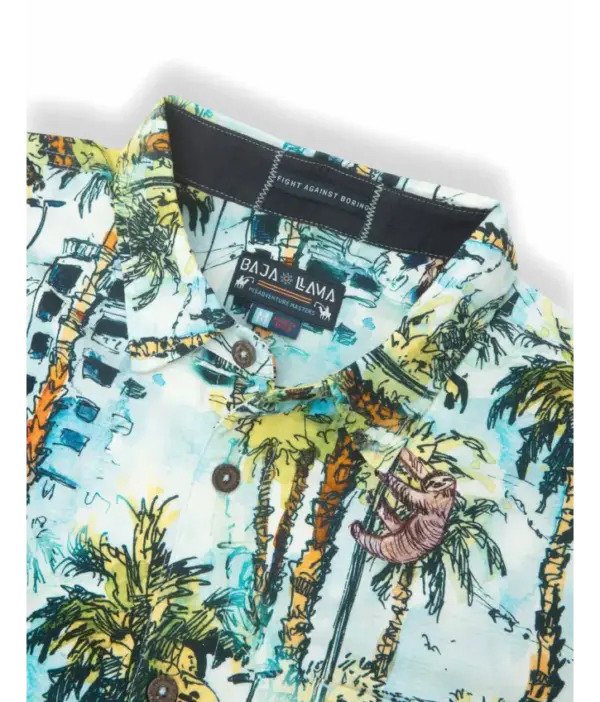 Bajallama Nighthawk Button Up Shirt - Stylish Casual Men's Top - Image 4