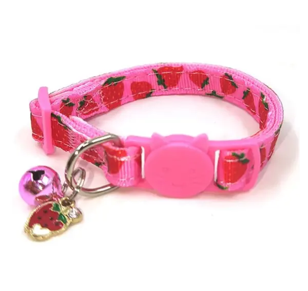 Playful Paws Print Cat Collar with Bell - Adjustable Breakaway - Image 4