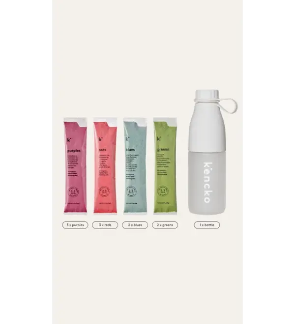 kencko Smoothie Mix Sampler Pack - 10 Flavors with Reusable Bottle - Image 4